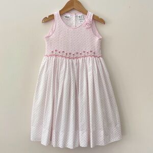 SARAH LOUISE ENGLAND EUC Hand Smocked Heirloom Dress w/ Floral Embroidery